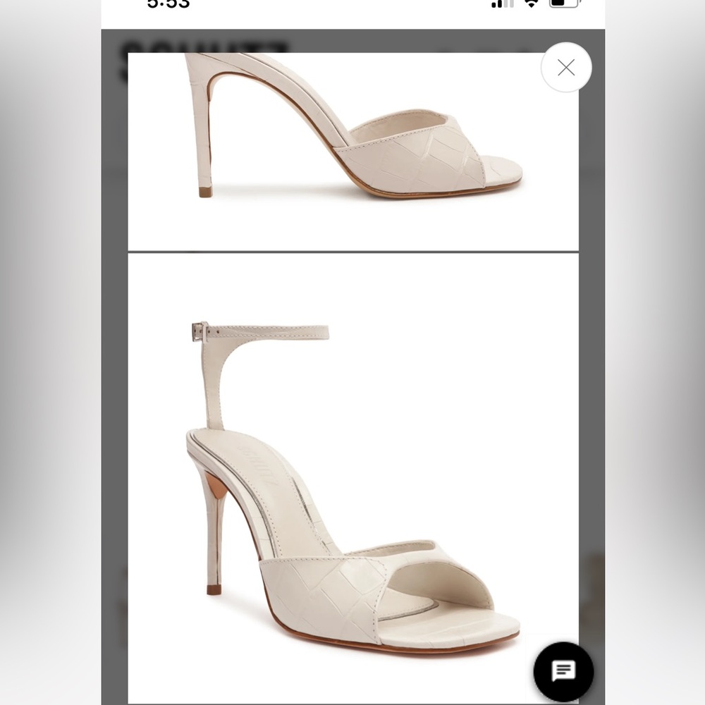 SCHUTZ Nora Sandal / 8.5 / Pearl Croc